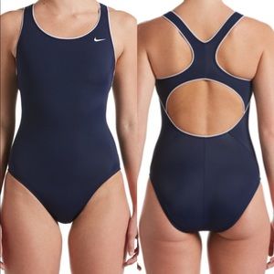 NWT Nike Swim Solid Powerback One Piece